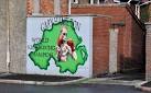 Kickboxing mural, Belfast. A mural, on the northern side of Broadway J3272 - via Daymix