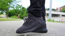 YEEZY BOOST 350 V2 "BLACK" "REVIEW AND ON FEET! - YouTube