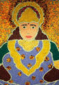 Rangoli of the goddess Lakshmi