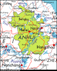 Map of Anhui, China, China Atlas