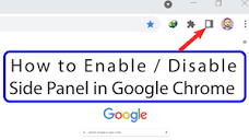 How to Enable Disable Side Panel icon in Google Chrome | Show or ...