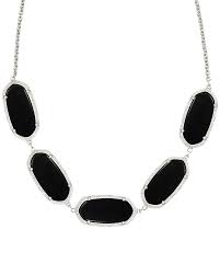 Noelle Silver Necklace in Black - Kendra Scott Jewelry - noelle-silver-necklace-black