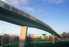 This footbridge, crossing the A5103, links the Aquarius Estate with the rest - via Daymix