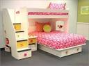Pink Bunk Beds Sets with Stairs and Storage in Teenage Girls ...