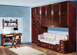 Nautical Kids Themed Bedroom Design with White Sofa and Varnished ...