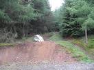 Not a meteorite, a sculpture on the mountain bike trails in Glentress Forest - via Daymix