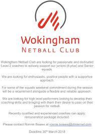 Image result for Wokingham Netball Club