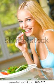 Image result for women eating salad and smiling