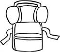 Backpack coloring page