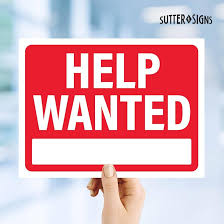 Image result for help wanted sign window