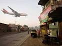 Commandos patrol airport after hijack threat of Air India Delhi.