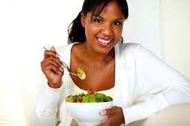 Image result for women eating salad and smiling