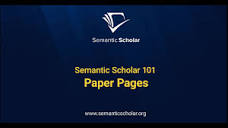Semantic Scholar 101: Paper Pages - YouTube