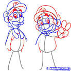 how to draw mario