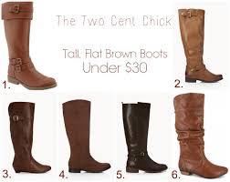 Boots | Flat Brown Boots For Women | aecfashion.com