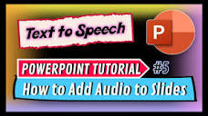 How to Add Text to Speech Audio to your PPT Slides - YouTube