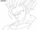 Goku Super Saiyan 2 Line work by ~cruzemissile on deviantART