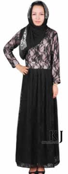 Muslim long sleeve maxi dress dubai abaya crepe+ lace+chiffon ...