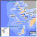 Map of Dodecanese Greece