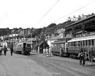 While Car No 5 and trailer load at the right, No 6 waits opposite the - via Daymix