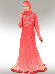 Fareeda Red Pink Abaya AY303 Muslim Wedding Jilbab Hijab Islamic ...