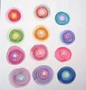 of watercolor pencils.