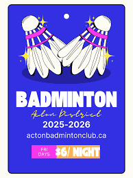 Image result for Acton Badminton Club