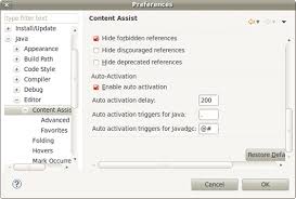 Image result for eclipse preference dialog