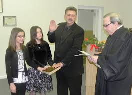 View full sizeSpecial to the News/Anthony StanzioneJohn Stanzione is sworn in as Mayor of Deerfield Township for 2011. DEERFIELD TWP. - johnstanzione-deerfieldmayor2011jpg-60a38081fc6f0772