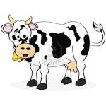 Illustration De Bande Dessinée D'une Vache Heureuse Souriante Clip ...
