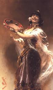 Gypsy Girl with a Tambourine - Alois Hans Schram als Kunstdruck ...