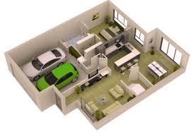 20 Denah Rumah Minimalis 1 Lantai 3D
