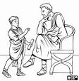 Teacher and Student coloring page