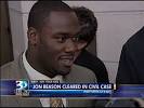 Jon Beason is seated on the