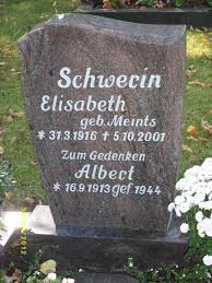 Grab von Elisabeth Schwerin (geb. Meints) (31.03.1916-05.10.2001 ... - wo482