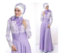Baju Wanita Satin Kombi Brokat