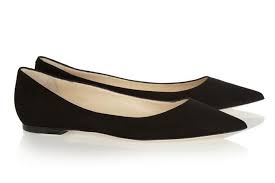 Pointed Toe Flats Black Ballet Flat Women Casual Shoes Leather ...