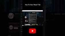 How to view the about tab on a YouTube channel - YouTube Community