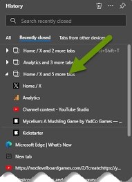 Image result for Show my windows and tabs from last time