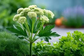 Attēlu rezultāti vaicājumam “Angelica archangelica leaf”