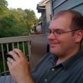 Geeky summer evening. Enjoying the view of the pond and playing with our new ... - geeky_summer_evening