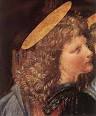 angel-michael Paints Art - t18374-the-baptism-of-christ-detail-by-le-andrea-del-verrocchio