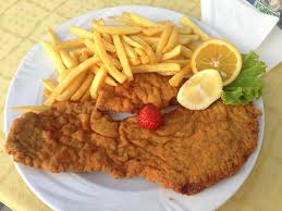 Image result for schnitzel mit pommes