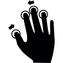 touching, Controls, Hand, fingers, Hand Outline icon