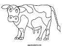 Cow coloring page