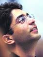 Abhinav Bindra looks up at the
