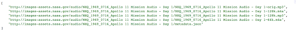 javascript - how do i get audio files out of collection.json ...