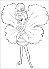 Barbie Thumbelina coloring page