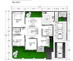 Denah Rumah 1 Lantai 4 Kamar Tidur | Gambar Rumah Minimalis 2015