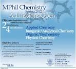 MPhil Chemistry Admission in Forman Christian College at Forman ...